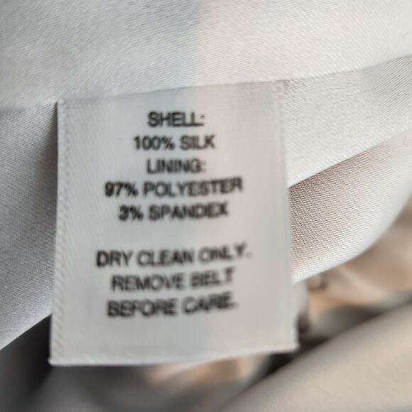 White House Black Market Silk Floral Color Block Graphic Art Print Dress - Picture 7 of 7